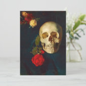 Schedel met Rozen | Carl Schuch (Staand voorkant)