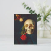 Schedel met Rozen | Carl Schuch Briefkaart (Staand voorkant)