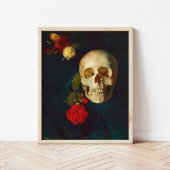 Schedel met Rozen | Carl Schuch Poster