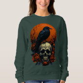 Schedel met Rozen & Crow Gothic Sweatshirt (Voorkant)