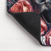 Schedel met Rozen en Bluebird Muismat (Hoek)