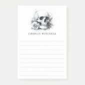 Schedel met rozen waterverf schilderij gevoerd post-it® notes (Voorkant)