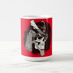 Schedel Met Samurai Helm Koffiemok