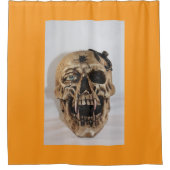 Schedel met schorpioen douchegordijn (Voorkant)