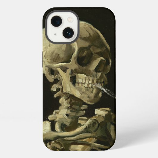 Schedel met sigaret Van Gogh iPhone Hoesje (Achterkant)