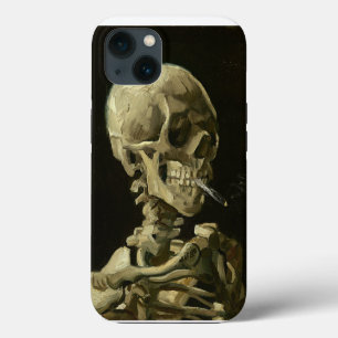 Schedel met sigaret Van Gogh iPhone 13 Hoesje