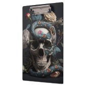 Schedel met Slang en Bloemen Klembord (Links)
