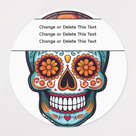 Schedel met Suiker Labels (Design 2)