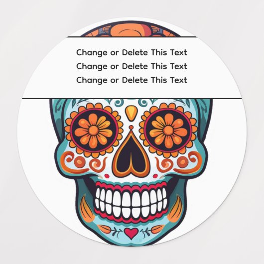 Schedel met Suiker Labels (Design 1)