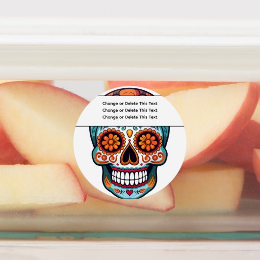 Schedel met Suiker Labels (Aangebracht)