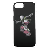 Schedel met vliegende positie skateboard illustrat Case-Mate iPhone case (Achterkant)