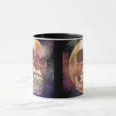 Schedel met vuurwerk mok (Midden)
