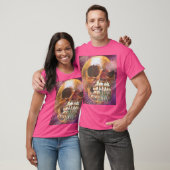 Schedel met vuurwerk t-shirt (Unisex)