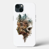 Schedel met Wildlife Design Trucker Hat Case-Mate iPhone Case (Achterkant)