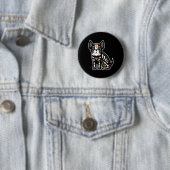 Schedel Mexicaanse Franse buldog Halloween dag van Ronde Button 5,7 Cm (In situ)