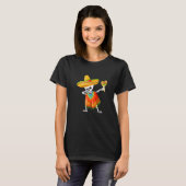 Schedel Mexicaanse Poncho Cinco De Mayo Dabbing Sk T-shirt (Voorkant volledig)