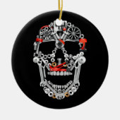 Schedel moersleutel mechanisch gereedschap Garage  Keramisch Ornament (Voorkant)