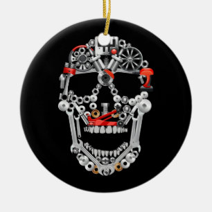 Schedel moersleutel mechanisch gereedschap Garage  Keramisch Ornament
