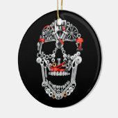 Schedel moersleutel mechanisch gereedschap Garage  Keramisch Ornament (Links)