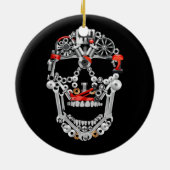 Schedel moersleutel mechanisch gereedschap Garage  Keramisch Ornament (Achterkant)