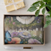 Schedel Mushroom Bloemen Waterverf Kunst Tissuepapier (Geschenk)