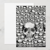 SCHEDEL MUUR DOOD DODE SKELET ZWART WIT KAART (Voorkant / Achterkant)