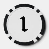 Schedel n Botten 1 gestreepte pokerchip (Achterkant)