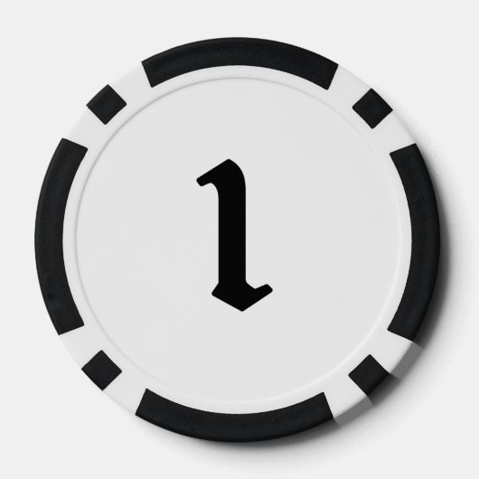 Schedel n Botten 1 gestreepte pokerchip (Achterkant)