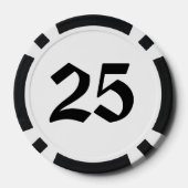 Schedel n Botten 25 gestreepte pokerchip (Achterkant)