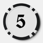 Schedel n Botten 5 gestreepte pokerchip (Achterkant)