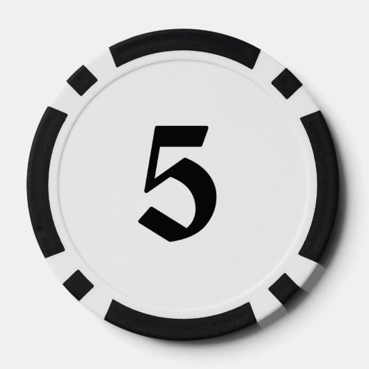 Schedel n Botten 5 gestreepte pokerchip (Achterkant)