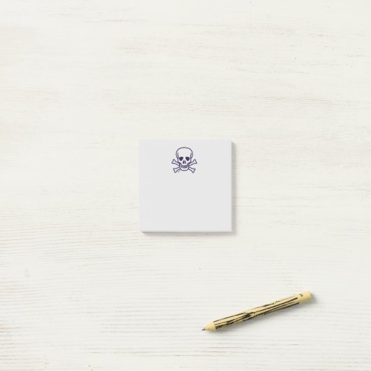 Schedel n Botten grijze notitieblokken Post-it® Notes (Op bureau)