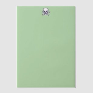 Schedel n Botten groen vellum papier Uitnodigingen