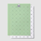 Schedel n Botten groen vellum papier Uitnodigingen (Offset (Uitnodiging))