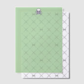 Schedel n Botten groen vellum papier Vellum Uitnodigingen (Offset (Uitnodiging))