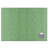 Schedel n Botten groene glassnijplank Snijplank (Voorkant)