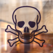 Schedel n Botten groot raam klampen voorste stok Raamsticker (Vel 2)