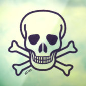 Schedel n Botten groot raam klampen voorste stok Raamsticker (Vel 3)