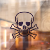 Schedel n Botten helder venster vastklampen achter Raamsticker (Vel 2)