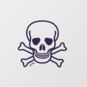 Schedel n Botten helder venster vastklampen achter Raamsticker (Vel)