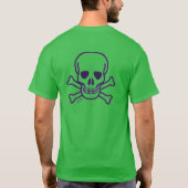 Schedel n Botten mannen groen helder T-shirt terug (Achterkant)