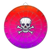 Schedel n Botten neon dartboard Dartbord (Voorkant)