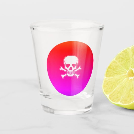 Schedel n Botten neon shot glass Glas (Voorkant)