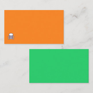 Schedel n Botten oranje groen std visitekaartje ho