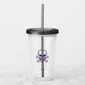 Schedel n Botten rook acryl tumbler Acryl Drinkbeker (Voorkant)