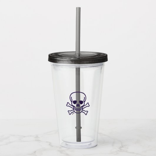 Schedel n Botten rook acryl tumbler Acryl Drinkbeker (Voorkant)