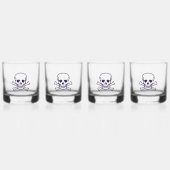 Schedel n Botten rotsen glasset 4 Whisky Glas (Voorkant)