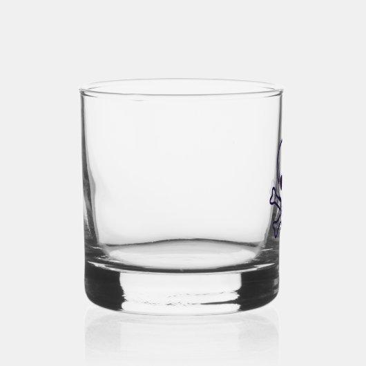 Schedel n Botten rotsglas Whisky Glas (Rechts)