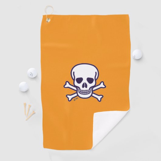 Schedel n Botten sinaasappel golfhanddoek (Insitu)