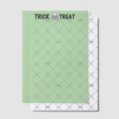 Schedel n Botten Trick or treat groen vellum papie Uitnodigingen (Offset (Uitnodiging))